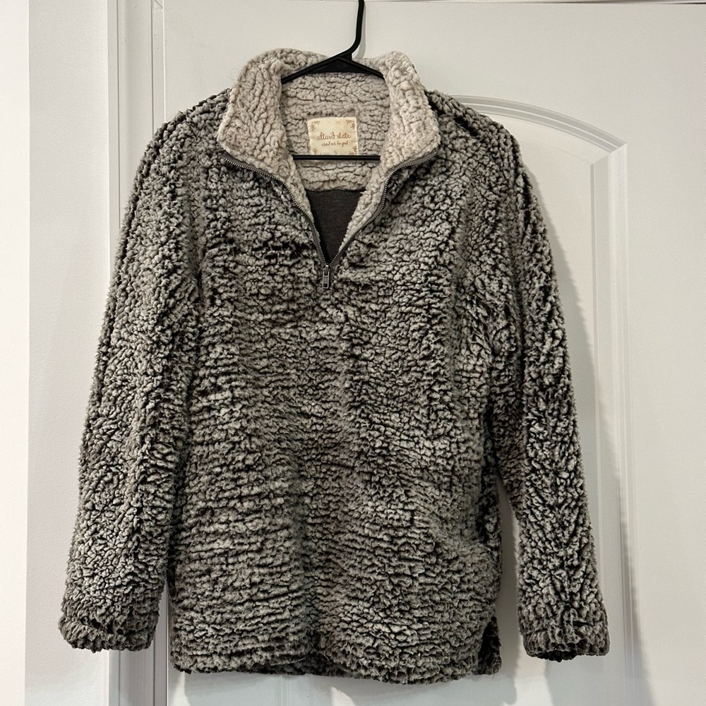 sherpa half-zip pullover